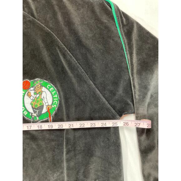 UNK NBA Vintage Boston Celtics Velour Full Zip Track Jacket XL Black - Picture 12 of 15